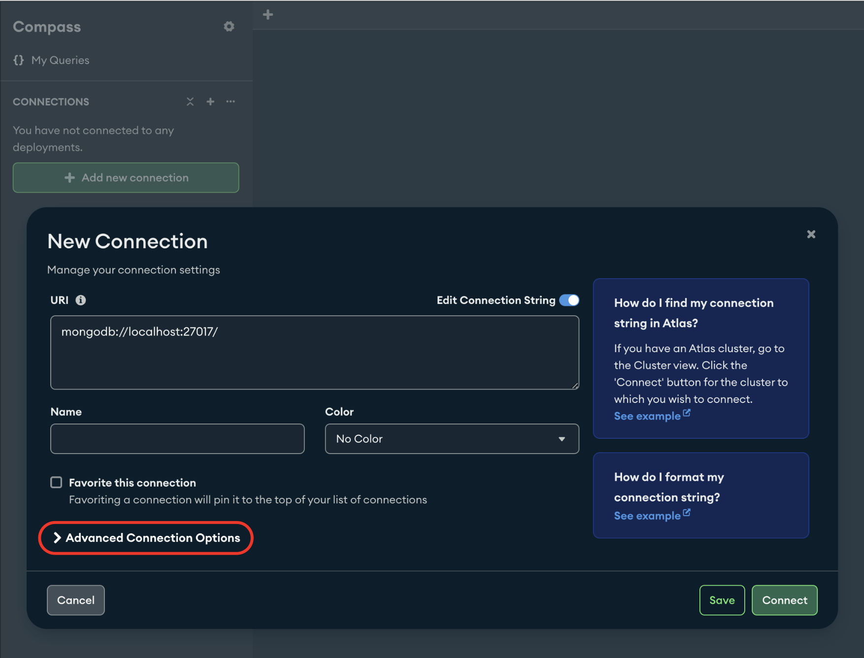 New Advanced Connection Options