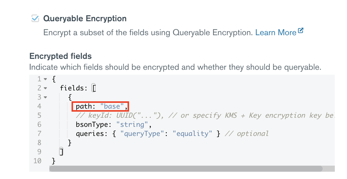 Encrypted Field Name