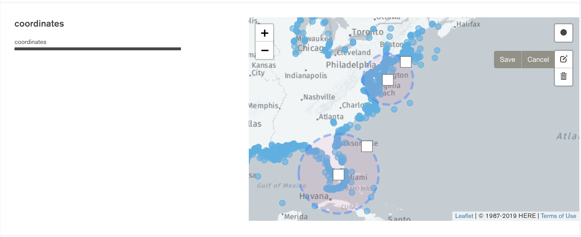 Image showing map filter editing
